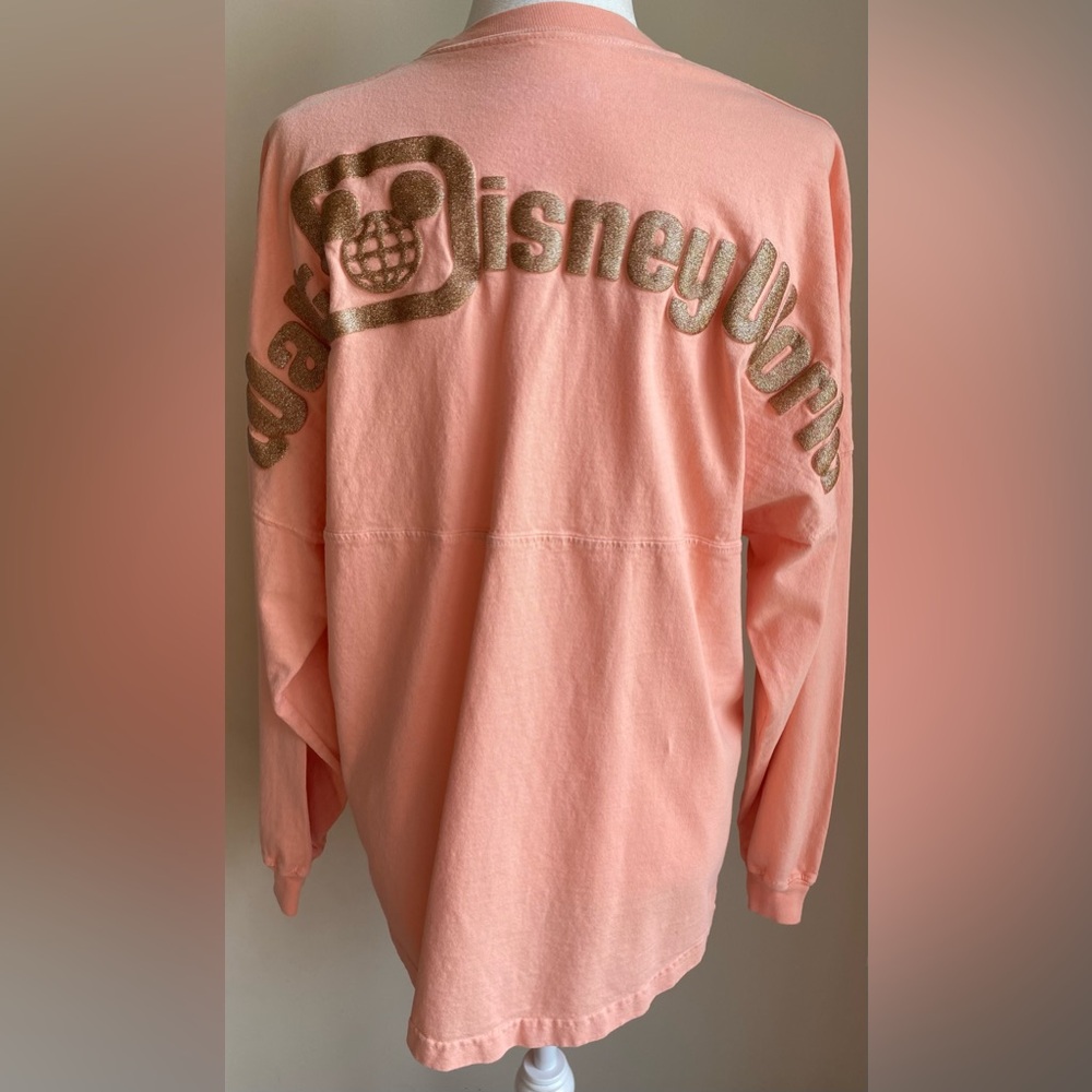 Disney Parks Walt Disney World Spirit Jersey Rose Gold with Gold Glitter - Picture 3 of 11